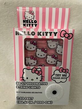 Hello Kitty Pink & White Character String Lights
